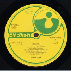 Relics - Mid 1980ies German pressed Harvest label 11-track Vinyl LP