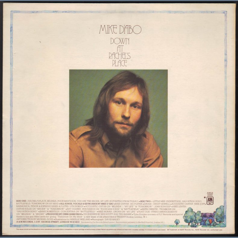 Down At Rachel's Place - Original 1972 UK A&M label 9-track LP