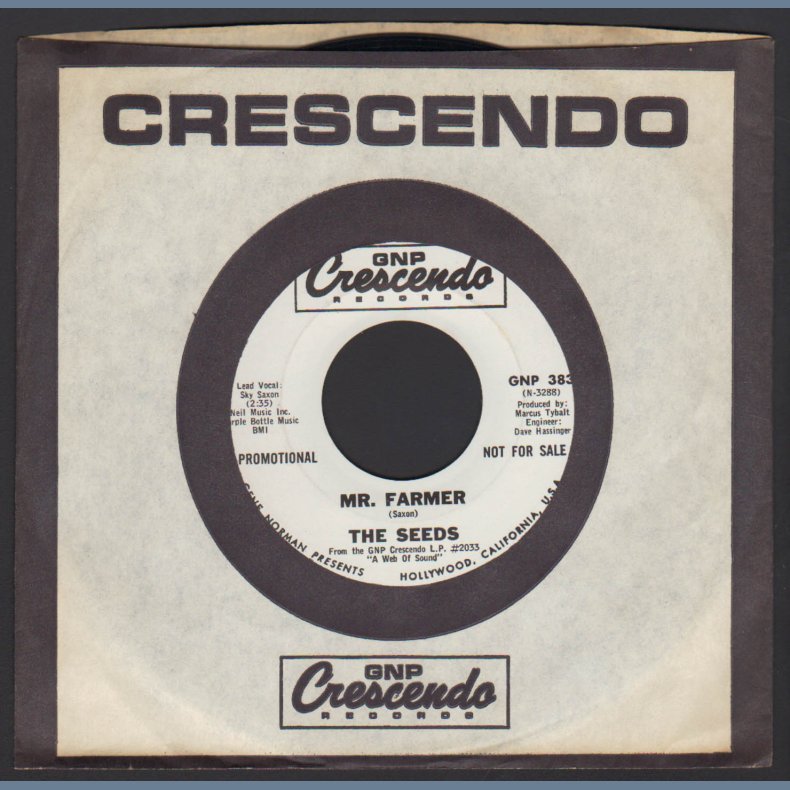 Mr Farmer b/w No Escape - 1967 US Crescendo label Promotional Issue 2-track 7" Single 