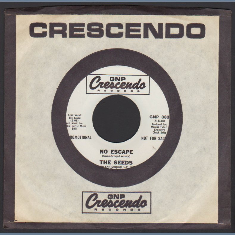 Mr Farmer b/w No Escape - 1967 US Crescendo label Promotional Issue 2-track 7" Single 