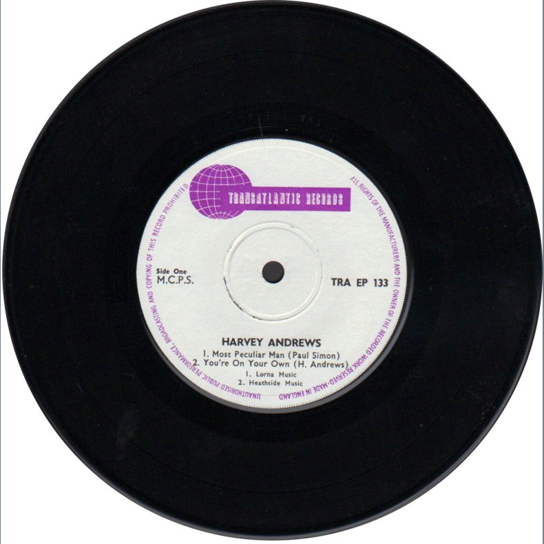 Harvey Andrews EP - 1965 UK Transatlantic label 4-track 7" EP
