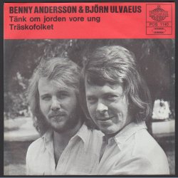 T&auml;nk om jorden vore ung b/w Tr&auml;skofolket - 1971 Swedish Polar label 2-track 7" - Pink Sleeve