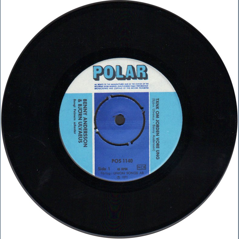 T&auml;nk om jorden vore ung b/w Tr&auml;skofolket - 1971 Swedish Polar label 2-track 7" - Pink Sleeve