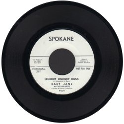 Hickory Dickery Dock b/w Half Deserted Street - Original 1963 US Spokane label 2-track 7" - w/l prom