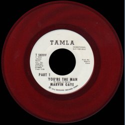 You're The Man (Parts 1 &amp; 2) - Original 1972 US Tamla &yacute;label 2-track Clear Red Vinyl Promotional 7"