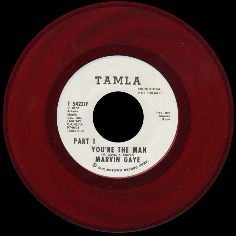 You're The Man (Parts 1 &amp; 2) - Original 1972 US Tamla &yacute;label 2-track Clear Red Vinyl Promotional 7"