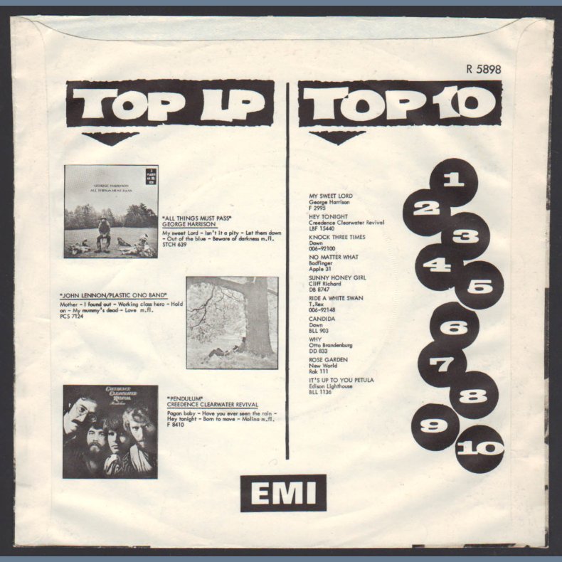 It Don't Come Easy b/w Early 1970 - Original 1971 Danish pressed Apple label 2-track 7" Single