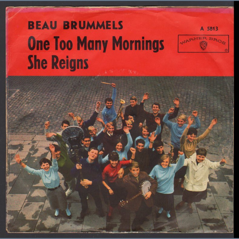 One Too Many Mornings b/w She Reigns - 1966 Germany Warner Bros label 2-track 7" Single