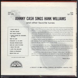Sings Hank Williams - 1960ies US Sun label 12-track Stereo LP