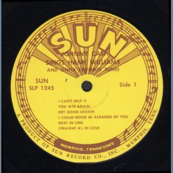 Sings Hank Williams - 1960ies US Sun label 12-track Stereo LP