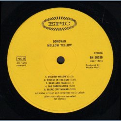 Mellow Yellow - Original 1967 Swedish Epic label 12-track Stereo LP