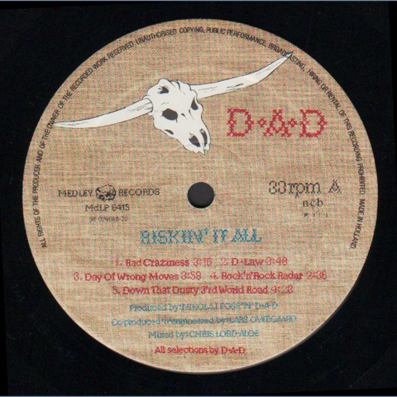Riskin' It All - 1991 Dutch Pressed MMedley label 11-track LP