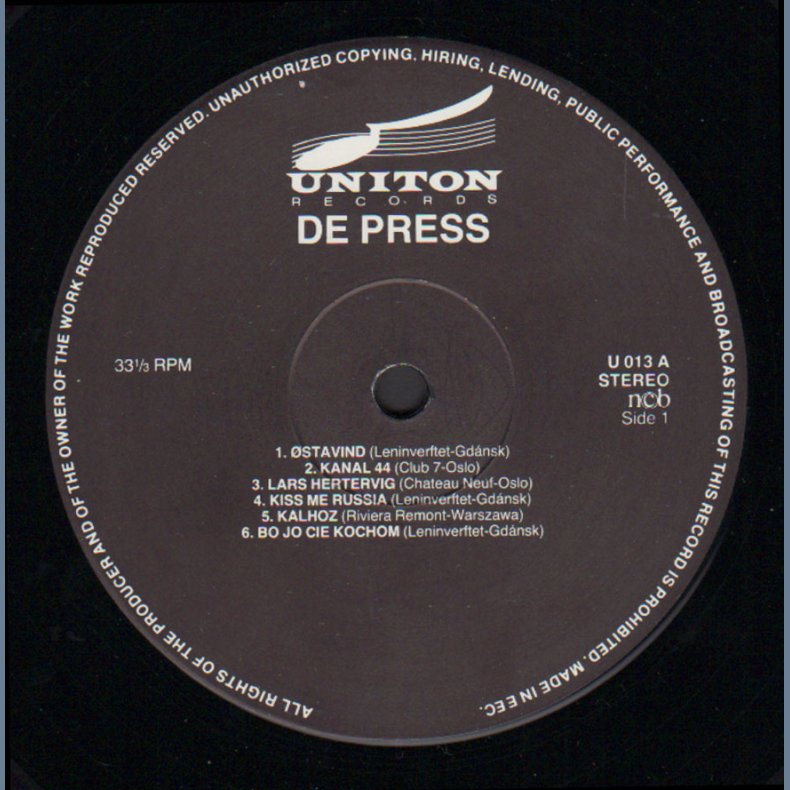 On The Other Side - Original 1983 Norwegian Uniton label 13-track LP