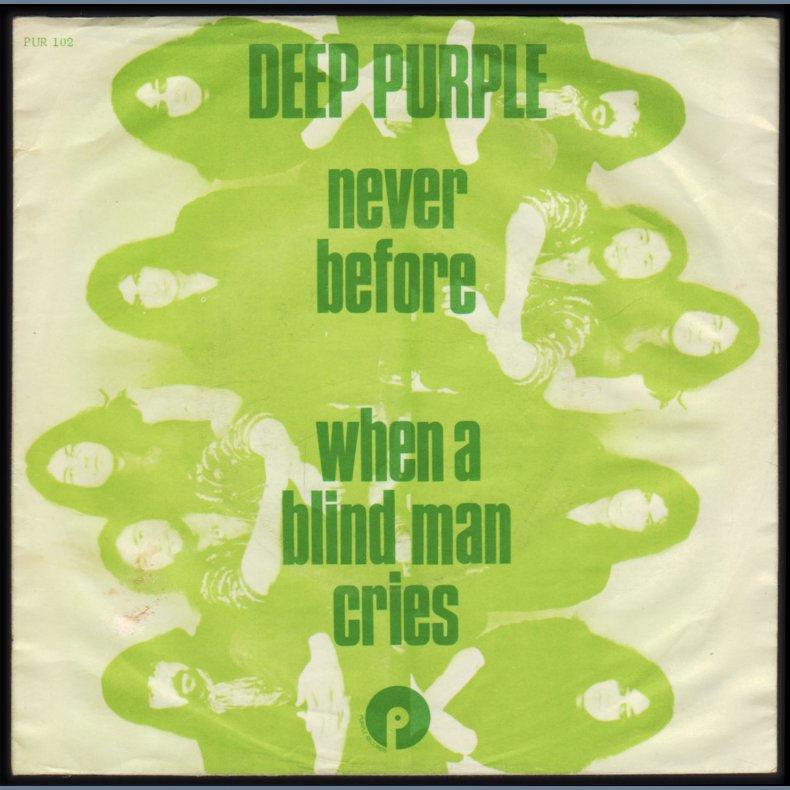 Never Before b/w When A Blind Man Cries - Original 1972 Danish Purple label 2-track 7" Single