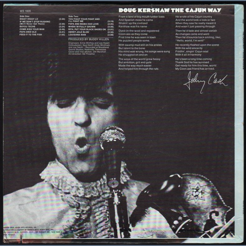 The Cajun Way - late 1970ies US Warner Bros label 12-track LP - Autographed