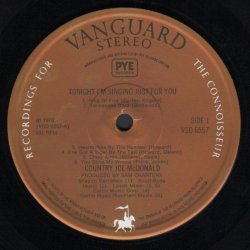 Tonight I'm Singing Just For You - Original 1970 Vanguard label 11-track Stereo LP
