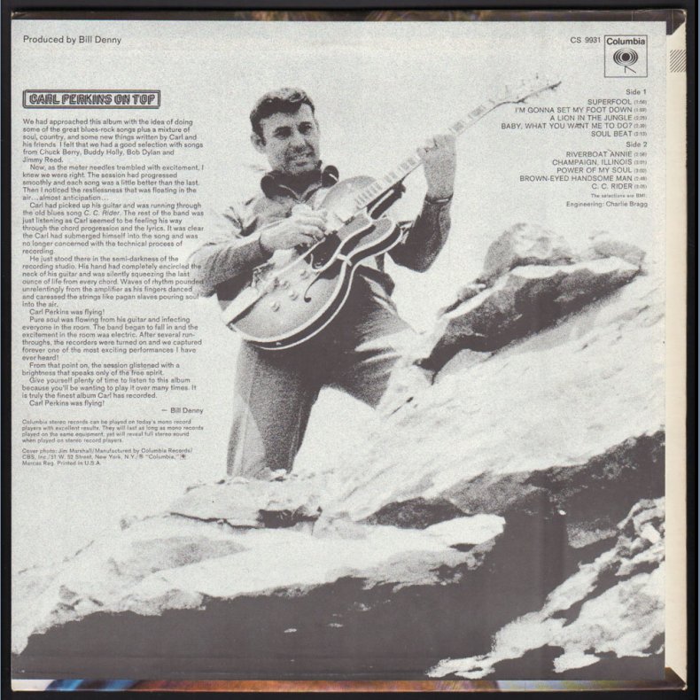 Carl Perkins On Top - Original 1969 US Columbia label 10-track Stereo LP