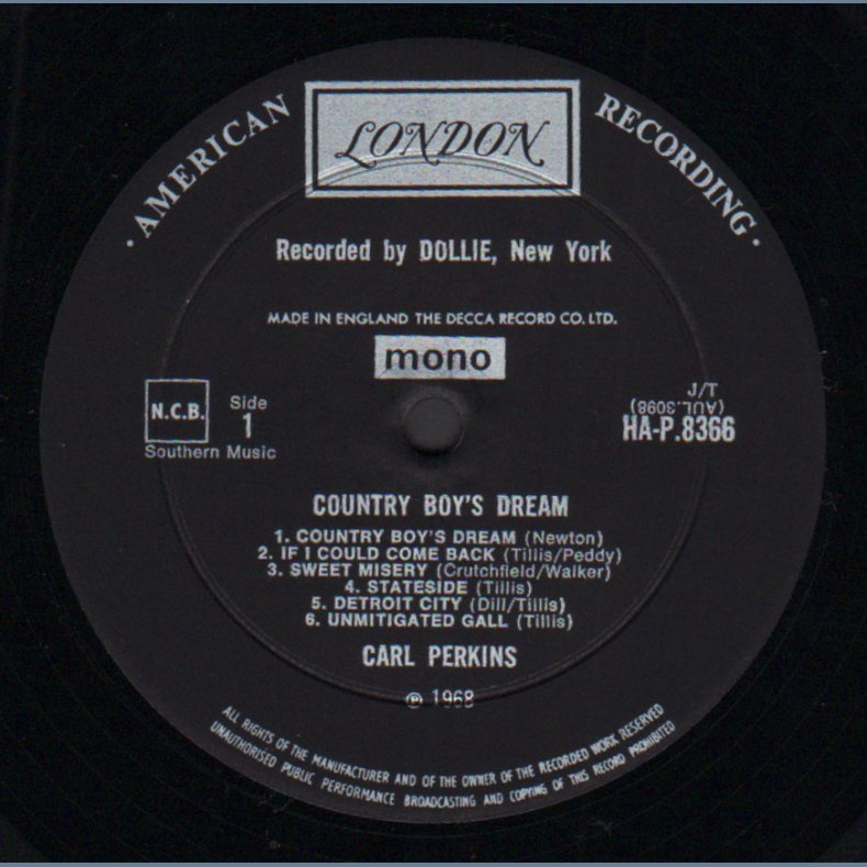 Country Boy's Dream - Original 1968 UK Dollie label 12-track Mono LP