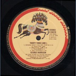 Thirty Three &amp; 1/3 - Original 1976 UK Dark Horse label 10-track LP