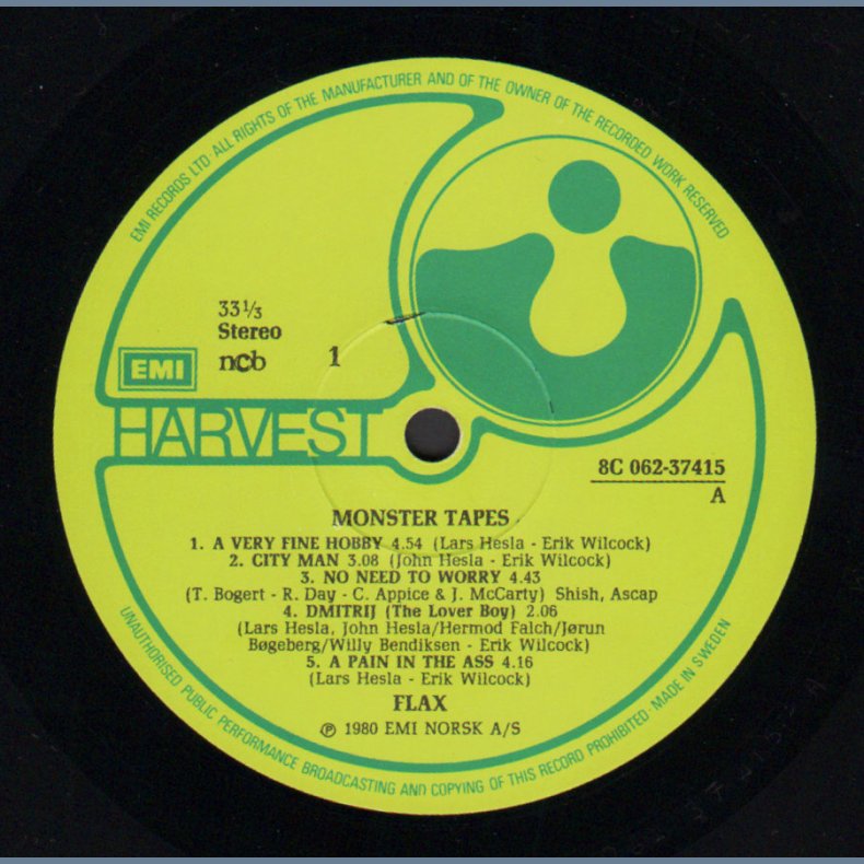 Monster Tapes - Original 1980 Norwegian 10-track LP