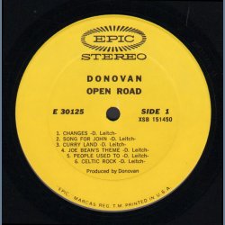 Open Road - Original 1970 US Epic label 12-track LP