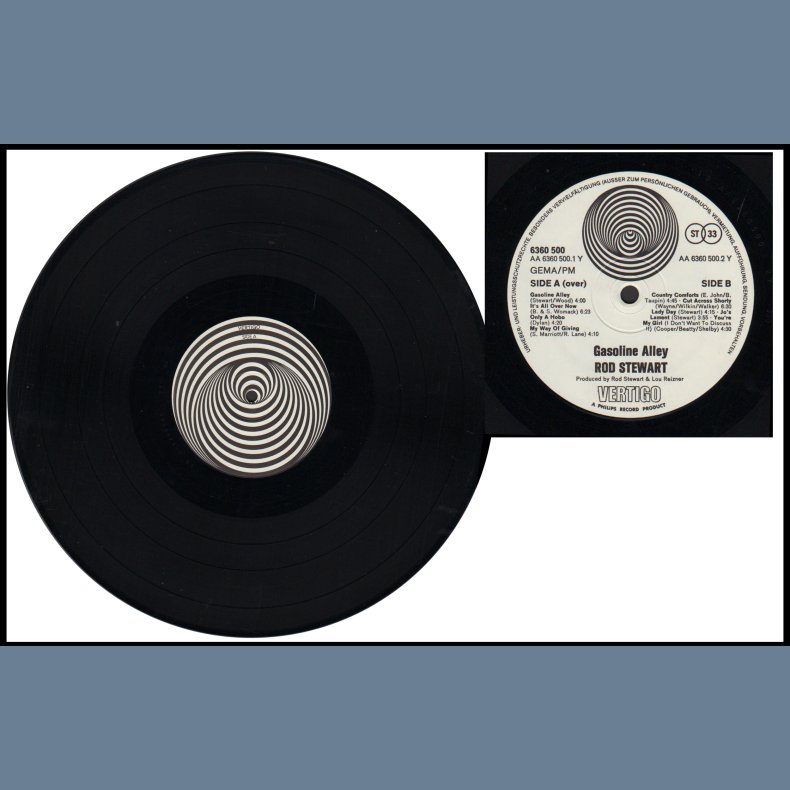 Gasoline Alley - Original 1970 German Vertigo label 9-track LP - Swirl labels