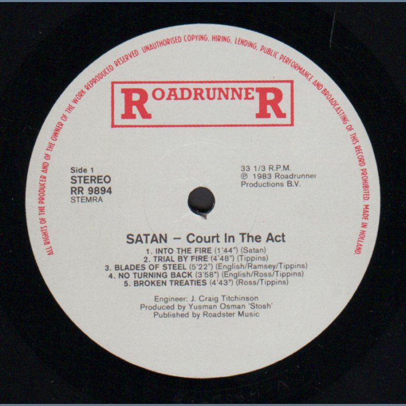 Court In The Act - Original 1983 Dutch pressed Roadrunner label 10-track LP