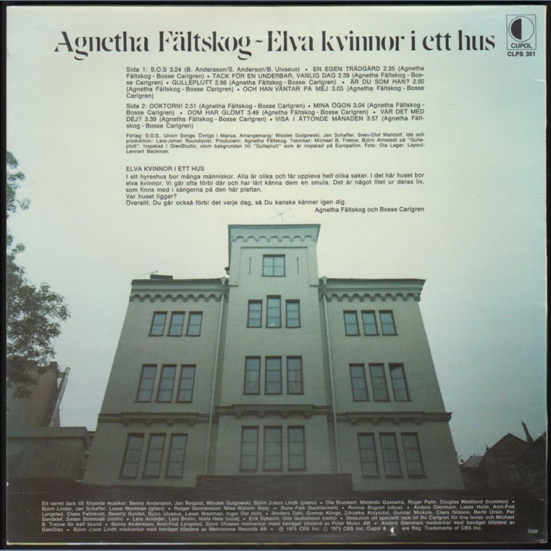 Elva Kvinnor I Ett Hus - Original 1975 Swedish Cupol label 11-track LP