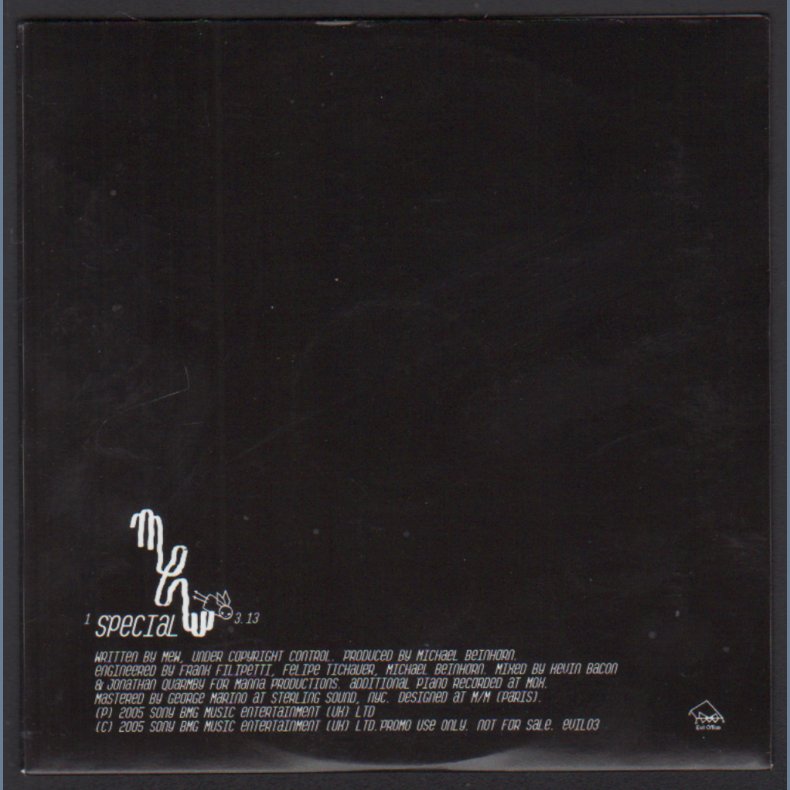 Special - 2005 UK Evil Office/Sony-BMG label Promotional Issue 1-track CD