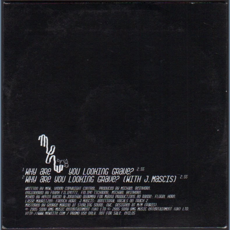 Why Are You Looking Grave? - Original 2006 UK Sony-BMG label 2-track Promotional issue CD