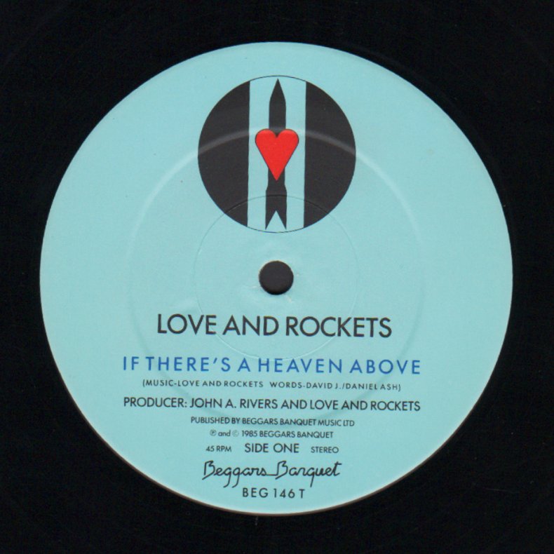 If There's A Heaven Above - Original 1985 Beggars Banquet label 2-track 12" Single