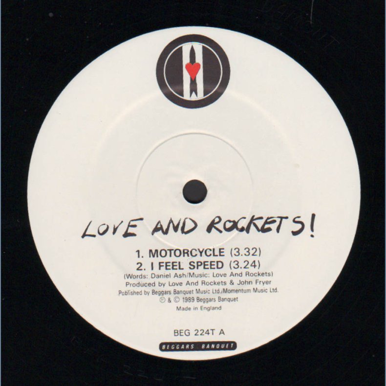 Motorcycle - Original 1989 UK Beggars Banquet label 4-track 12" Single