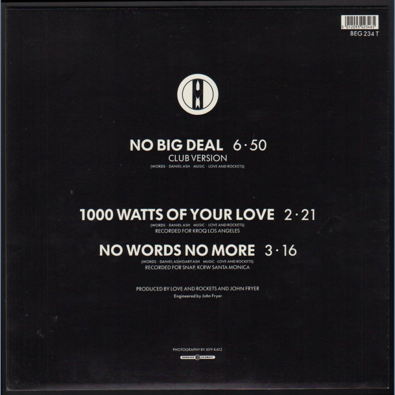 No Big Deal - Original 1989 UK Beggars Banquet label 3-track 12" Single