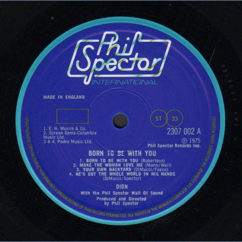 Born To be With You - Original 1975 UK Phil Spector label 8-track LP