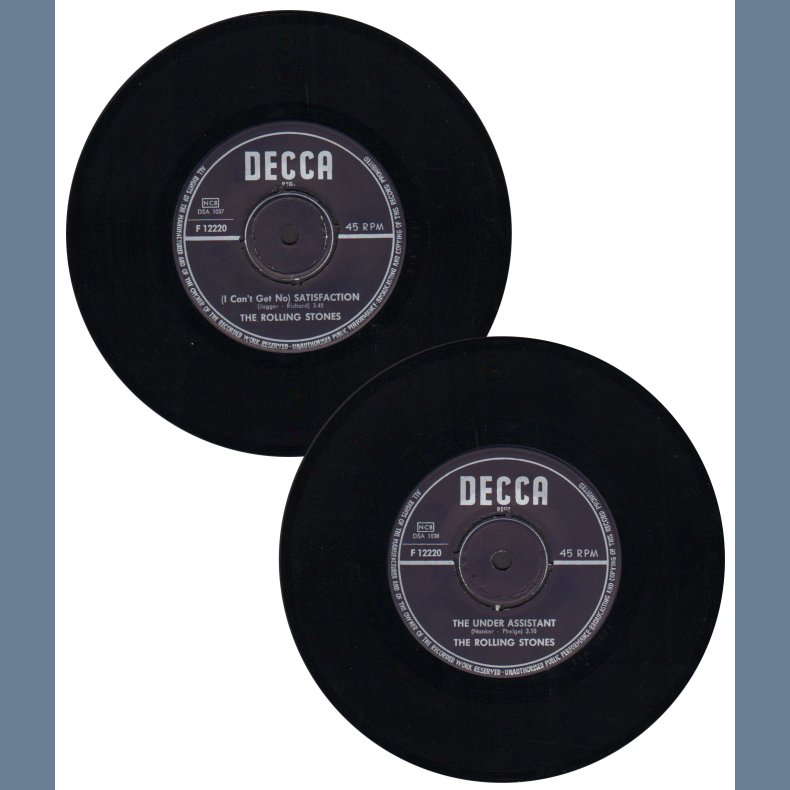 Satisfaction b/w The Under Assistant West Coast... - Original 1965 Swedish Decca label 2-track 7"