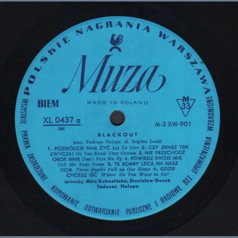 Blackout - Original 1967 Polskie Nagrania Muza label 12-track LP