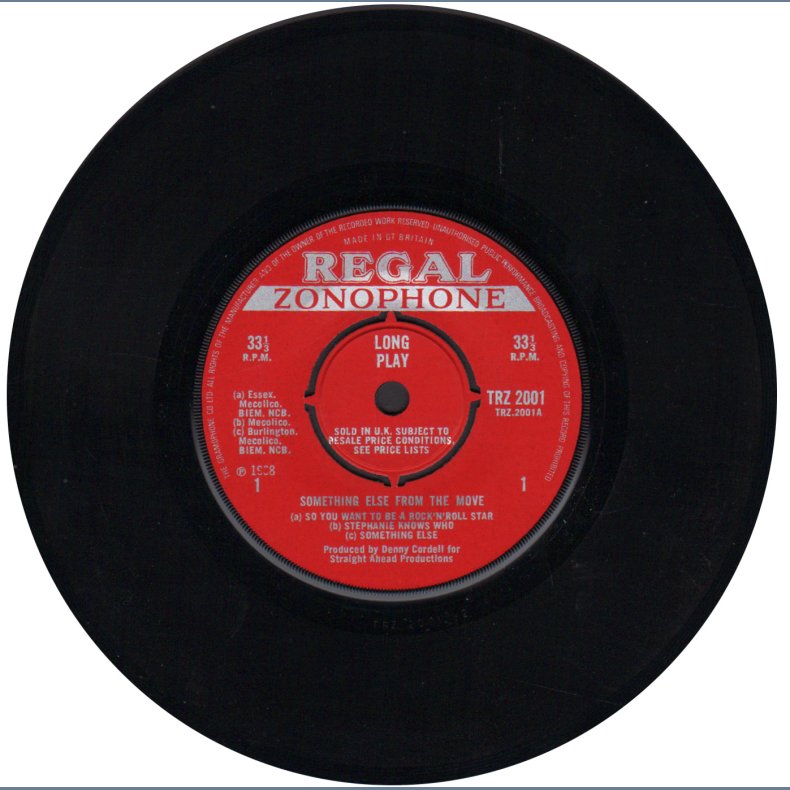 Something Else From The Move - 1968 UK Regal Zonophone label 5-track Mono 7"EP
