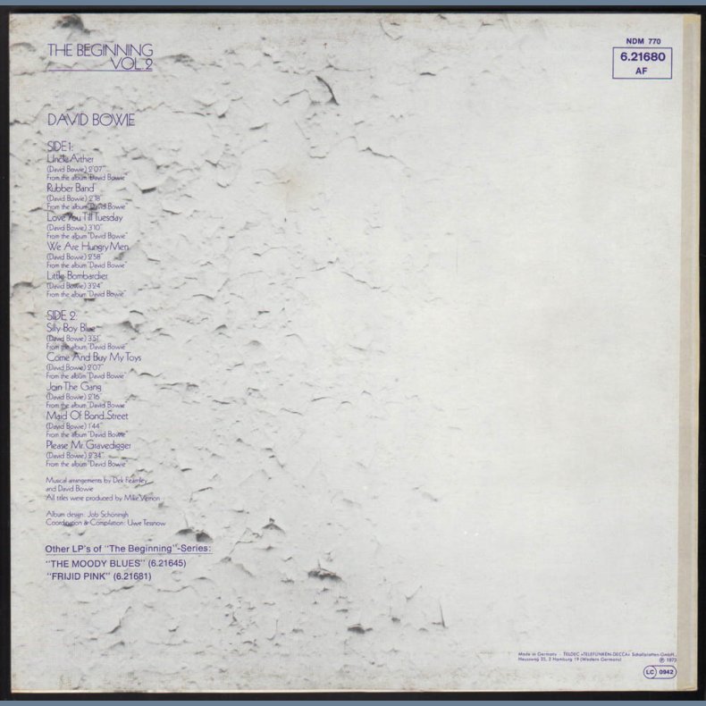 The Beginning Vol. 2 - 1973 German Deram label 10-track LP