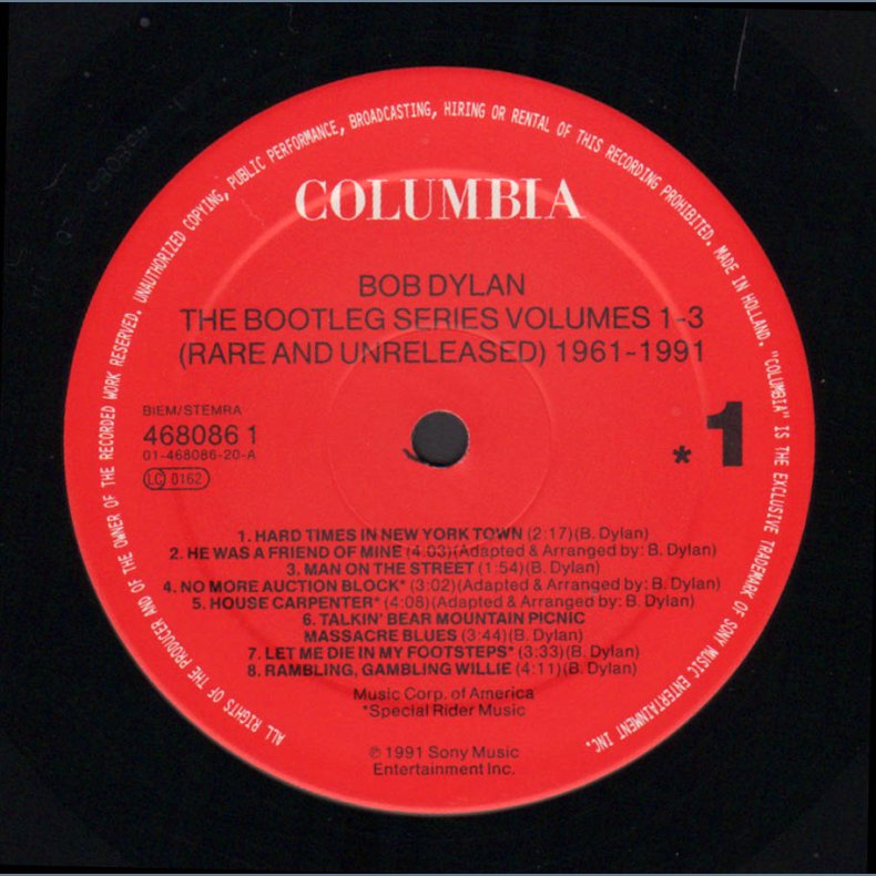 The Bootleg Series Volumes 1-3 - Original 1991 Dutch pressed 58-track 3LP Box - Incl. Booklet