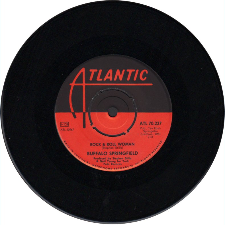 Rock &amp; Roll Woman b/w A Child's Claim To Fame - Original 1967 Swedish Atlantic label 2-track 7"
