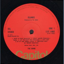 Islands - Original 1977 UK Capitol label 10-track LP - Orange Labels