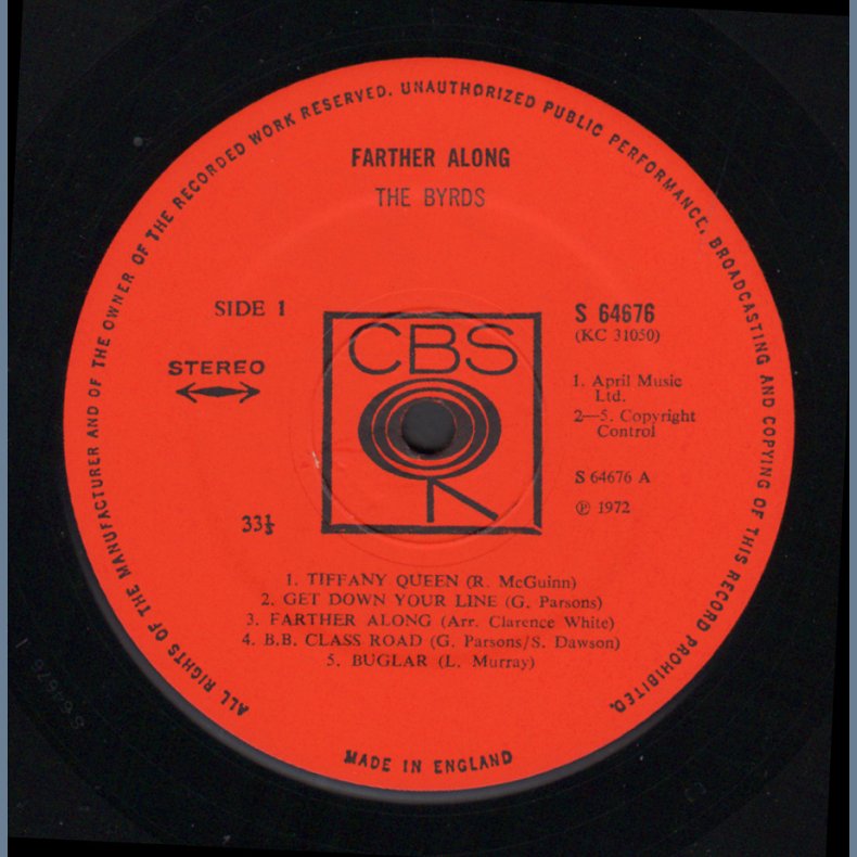 Farther Along - Original 1972 UK CBS label 11-track Stereo LP