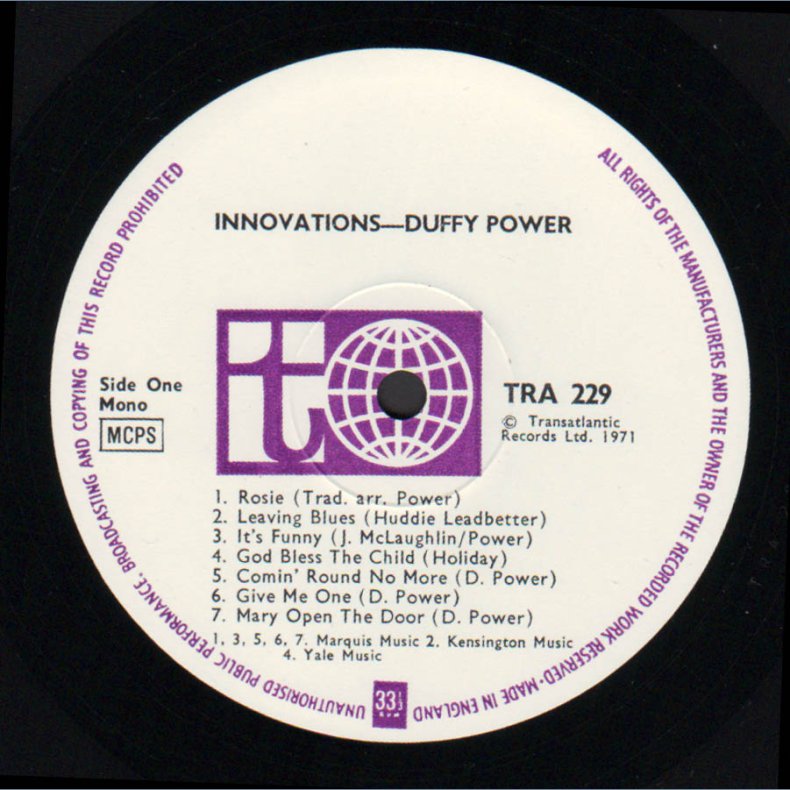 Innovations - Original 1971 UK Transatlantic label 14-track Mono LP