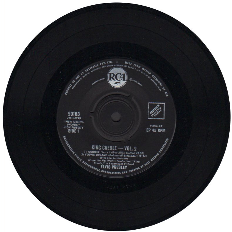 King Creole - Vol. 2 - late 1950ies Australian RCA label 4-track 7" EP