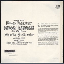 King Creole - 1969 UK 'Small' Orange RCA Victor label re-pressing 12-track mono LP