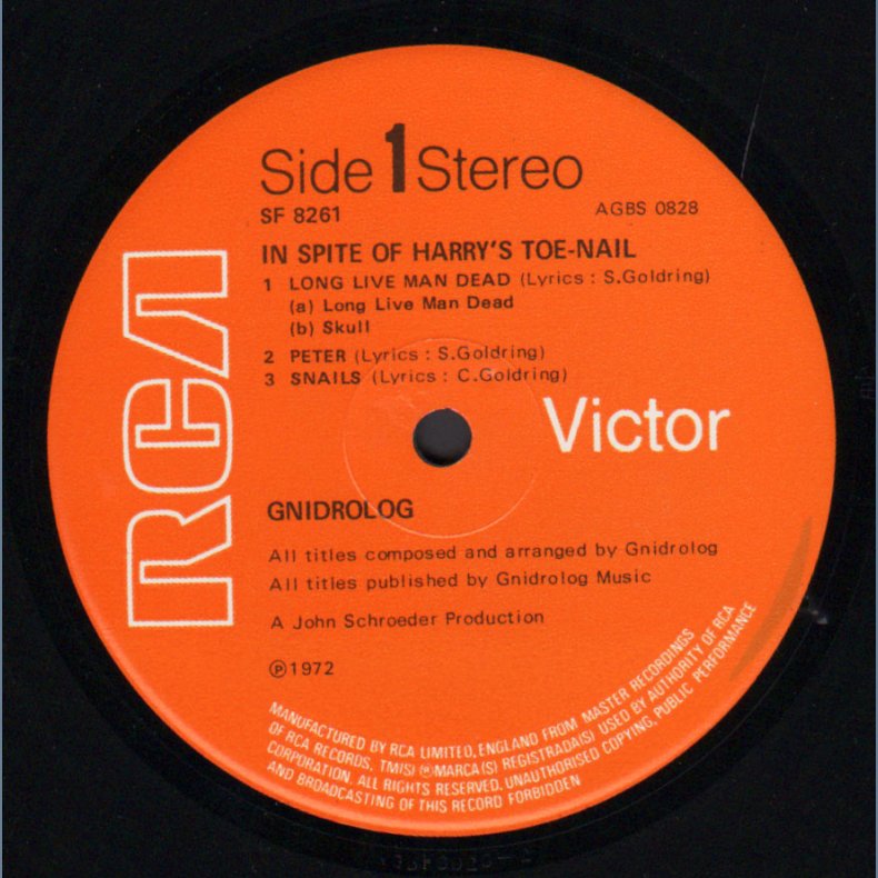 In Spite Of Harry's Toenail - Original 1972 UK RCA Victor label 6-track LP