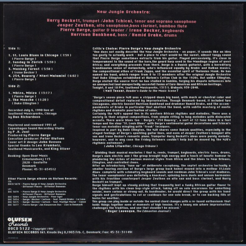 Live In Chicago - 1991 Danish Olufsen label 6-track LP