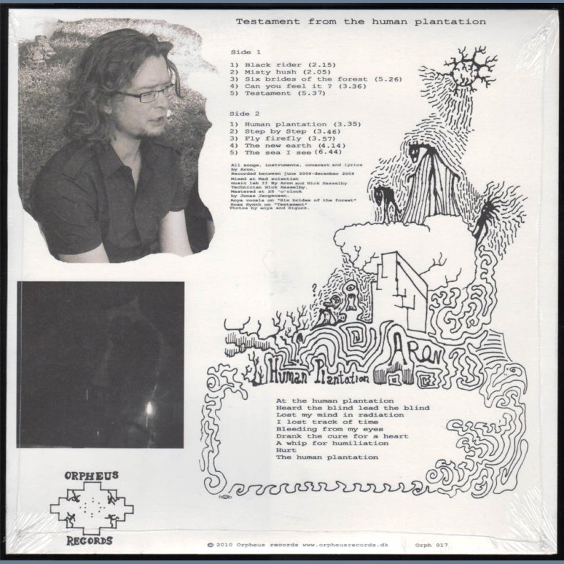 Testament From The Human Plantation - 2010 Danish Orpheus label 10-track LP