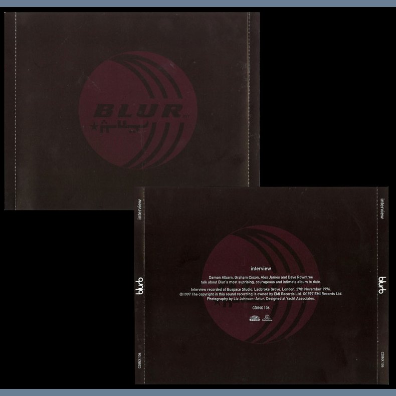 Blurb Interview - 1997 UK Parlophone label Promotional Issue  Only Interview CD