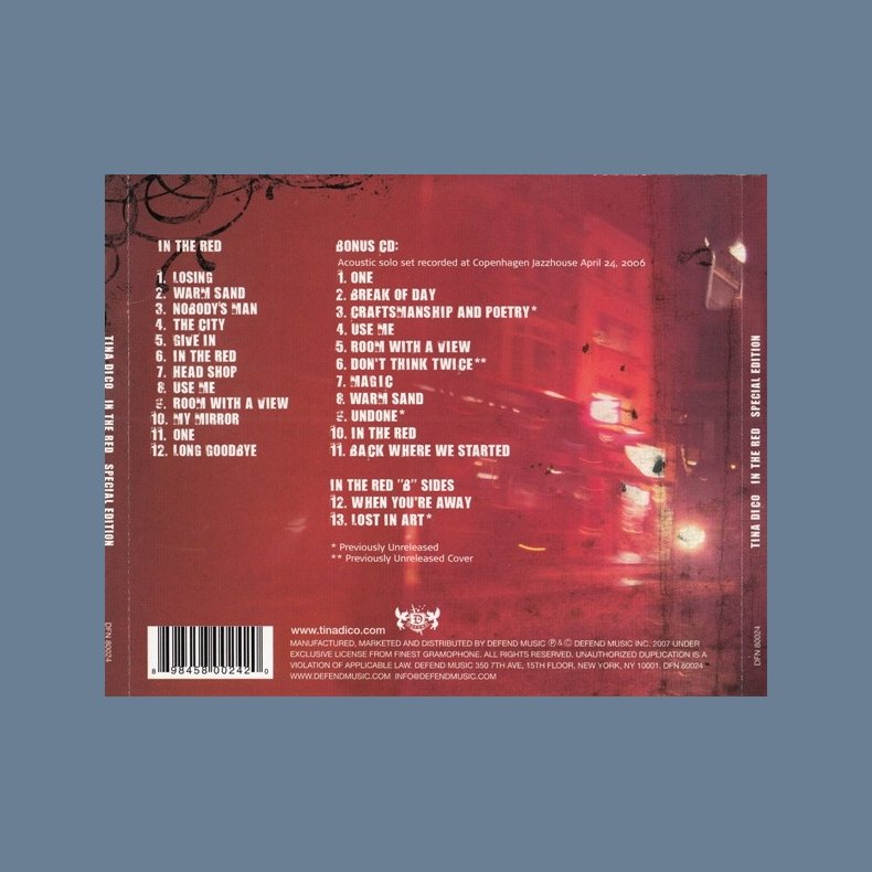 In The Red - 2007 Defend Music Inc. limited edition 25-track 2CD Set incl Acoustic Live Bonus CD 